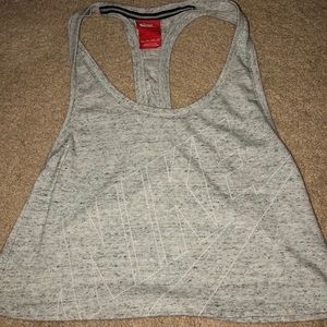 gray nike crop top